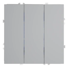 Изображение Выключатель встраиваемый VOLTUM S70 трехклавишный 10А (серый)
