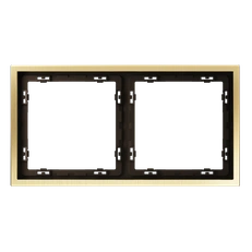 Изображение Рамка металлическая VOLTUM S70 Metal на 2 поста (латунь)